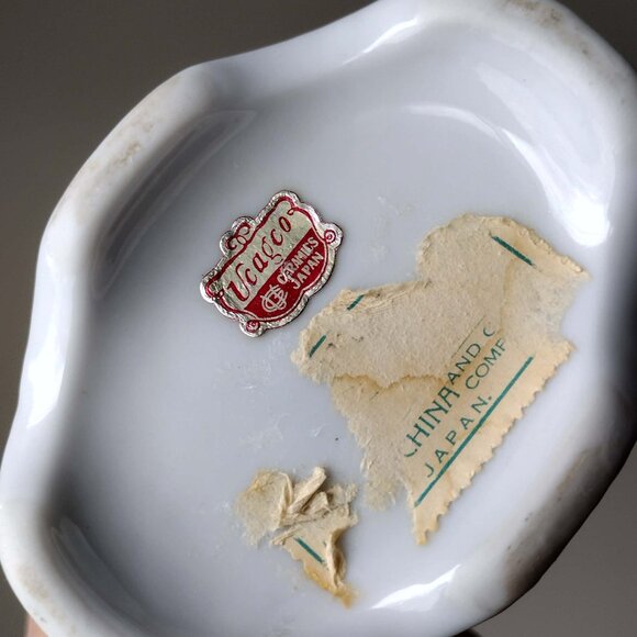 VINTAGE UCAGCO CERAMIC DOUBLE HANDLE BUD VASE - Picture 10 of 12